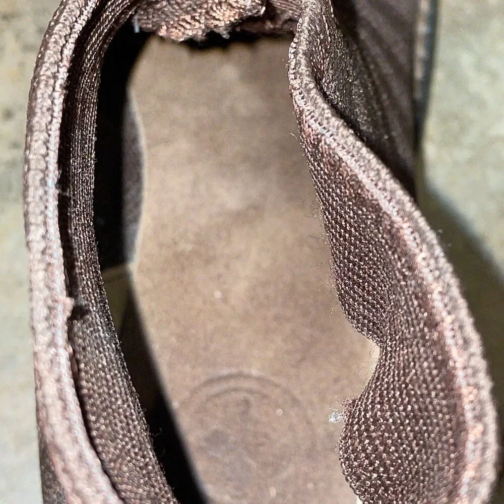 Charleston Shoe Co Barcelona Brown Herringbone Ankle Boot Womens Size 7